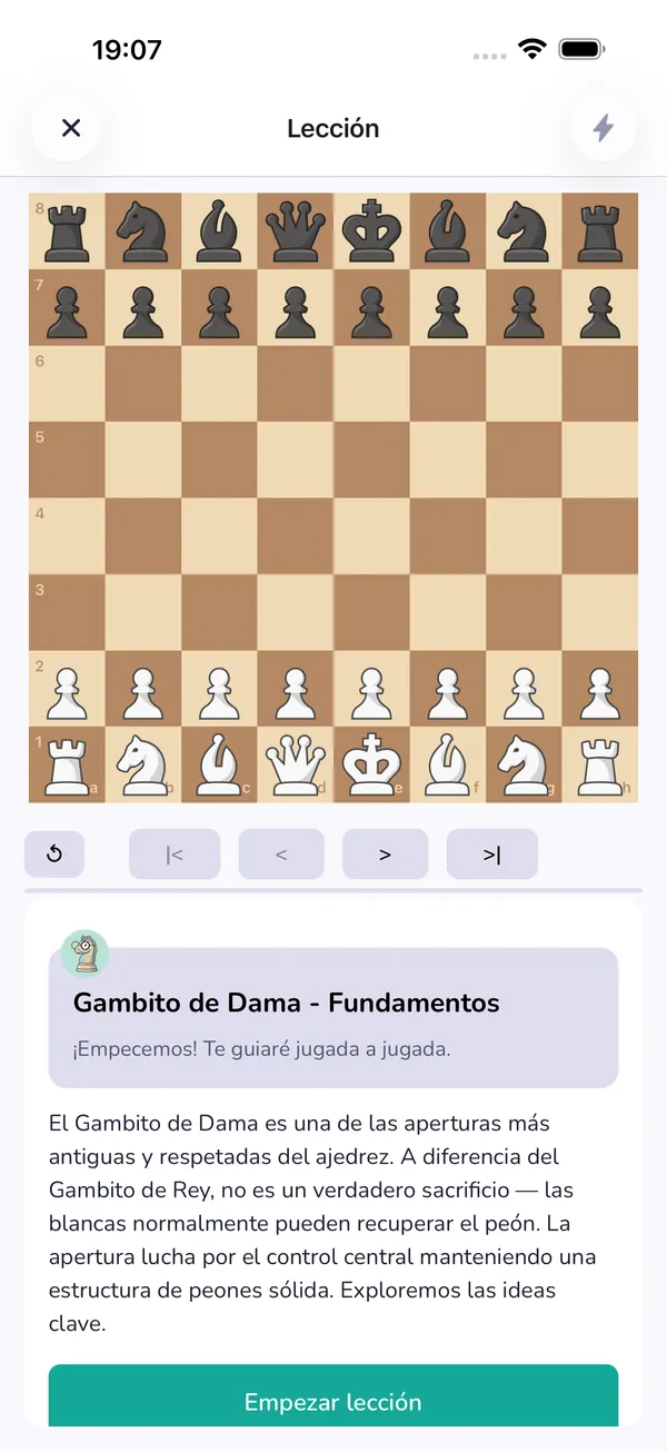 Lecciones de LearnChess