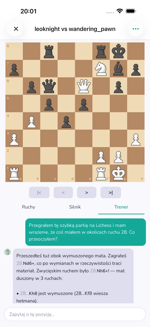 Trener AI LearnChess