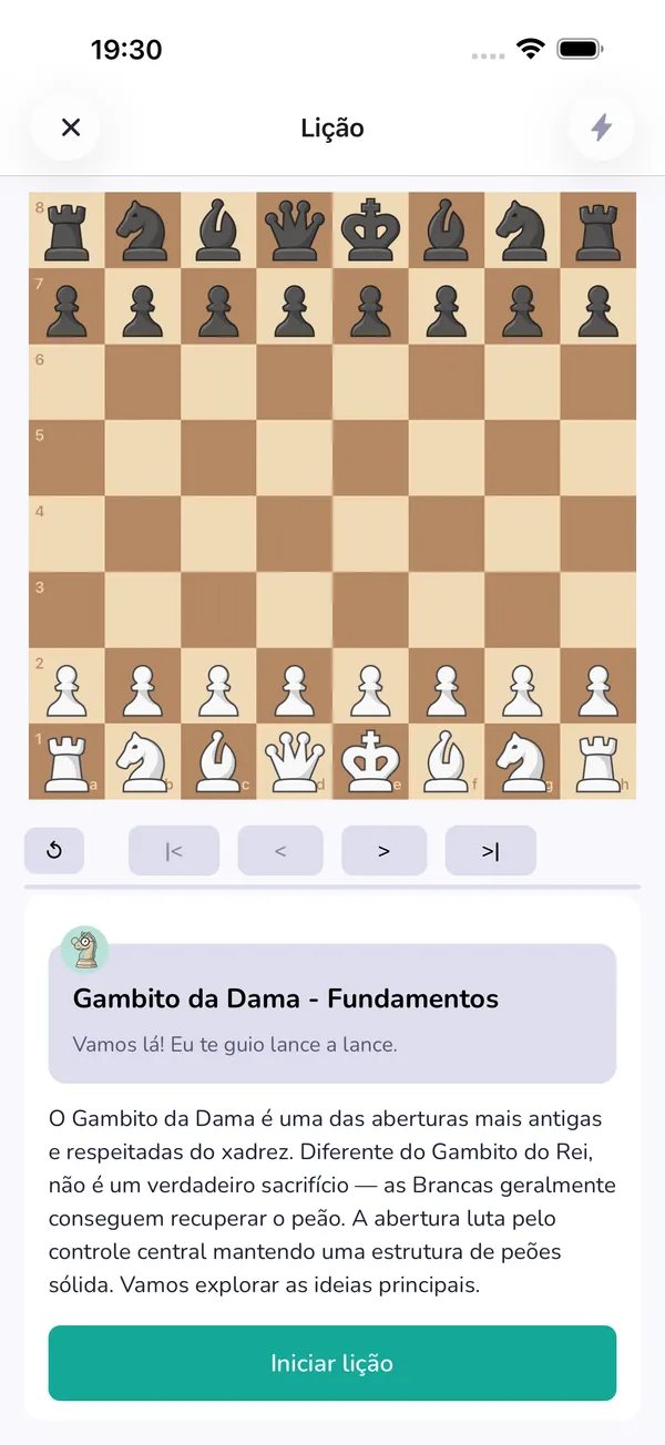Lições do LearnChess